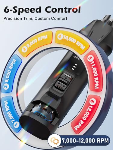 Electric Pet Nail Grinder with LED Lights, 6 Speeds & High-Power Rechargeable Design