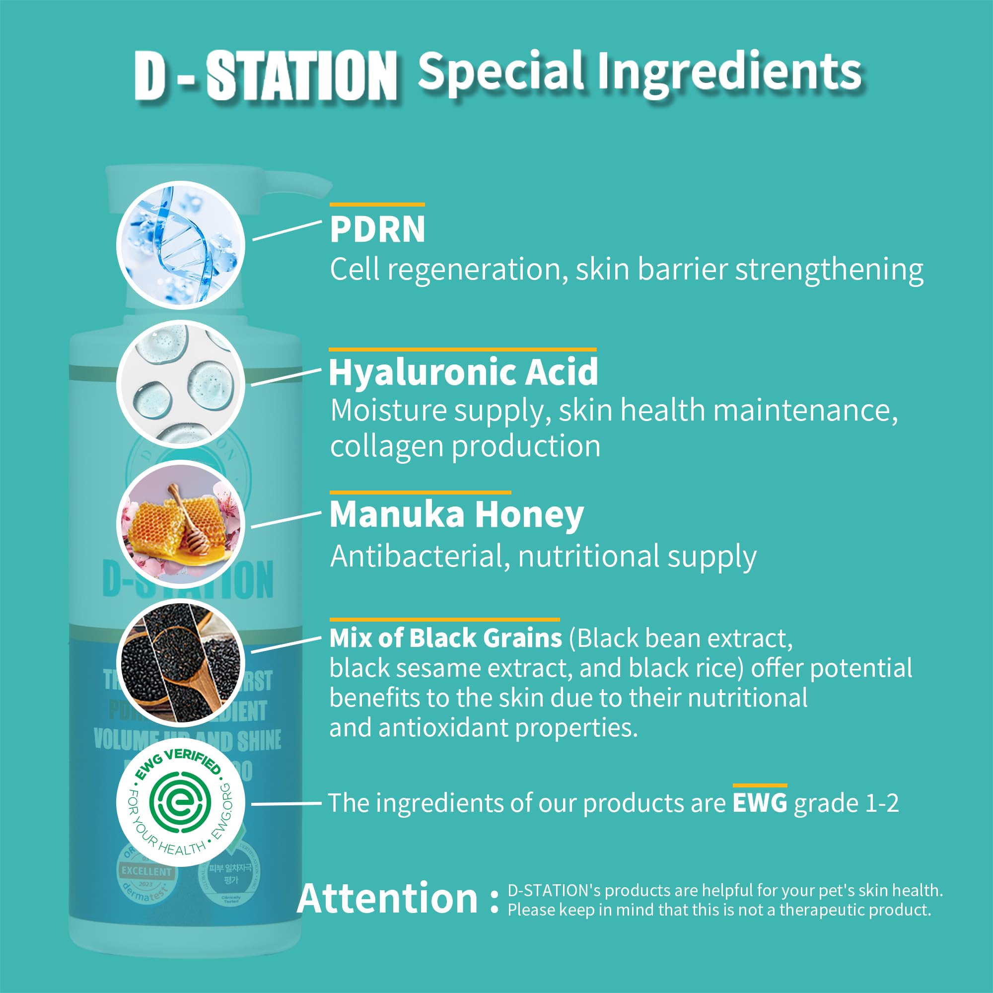 Moisturizing Pet Shampoo with Salmon DNA & Manuka Honey